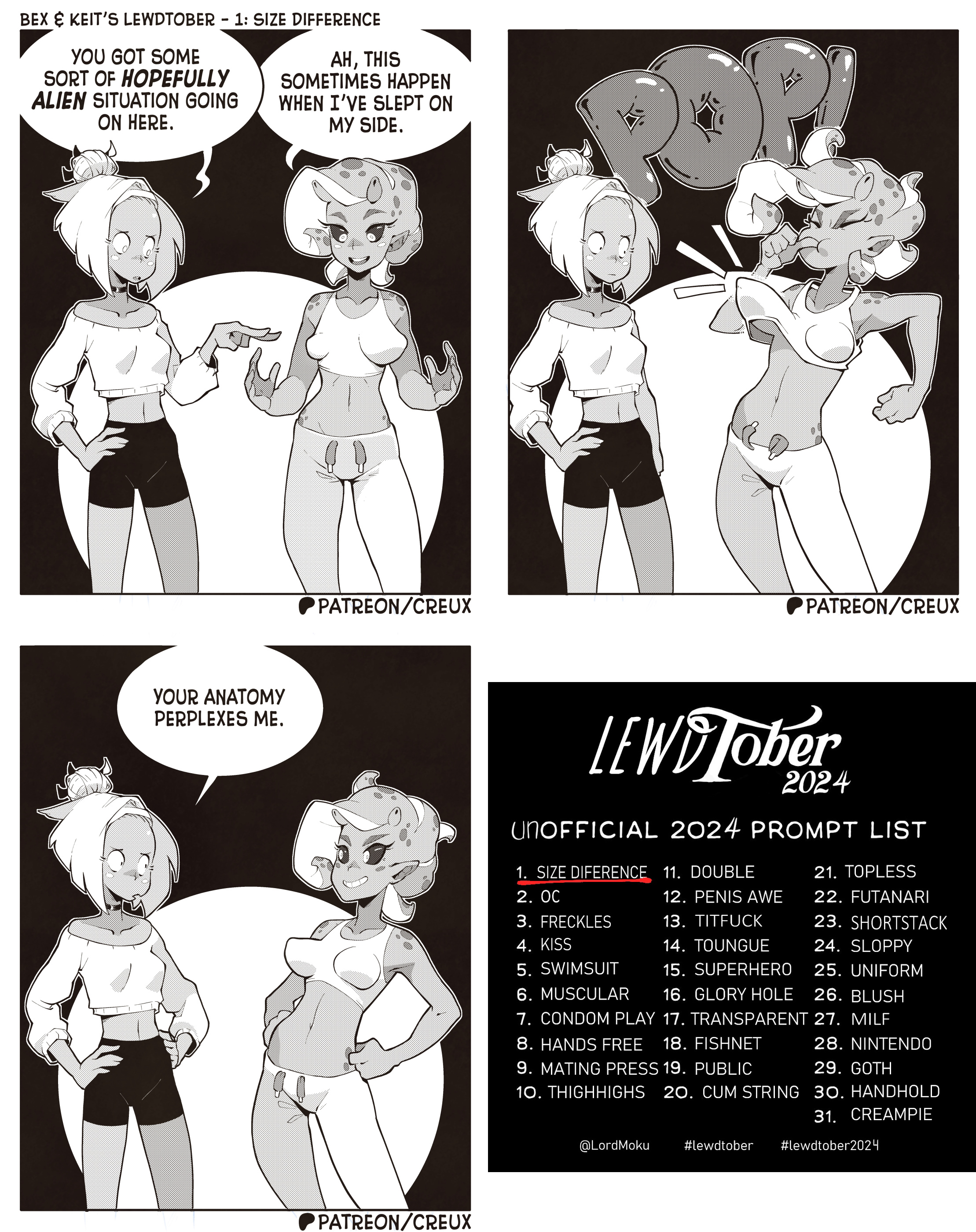 Comic Cover for Bex & Keits Lewdtober 2024
