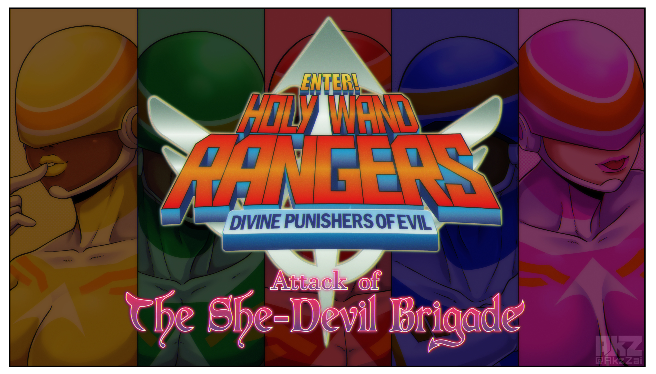 Comic Cover for Enter! Holy Wand Rangers - Attack of The She-Devil Brigade