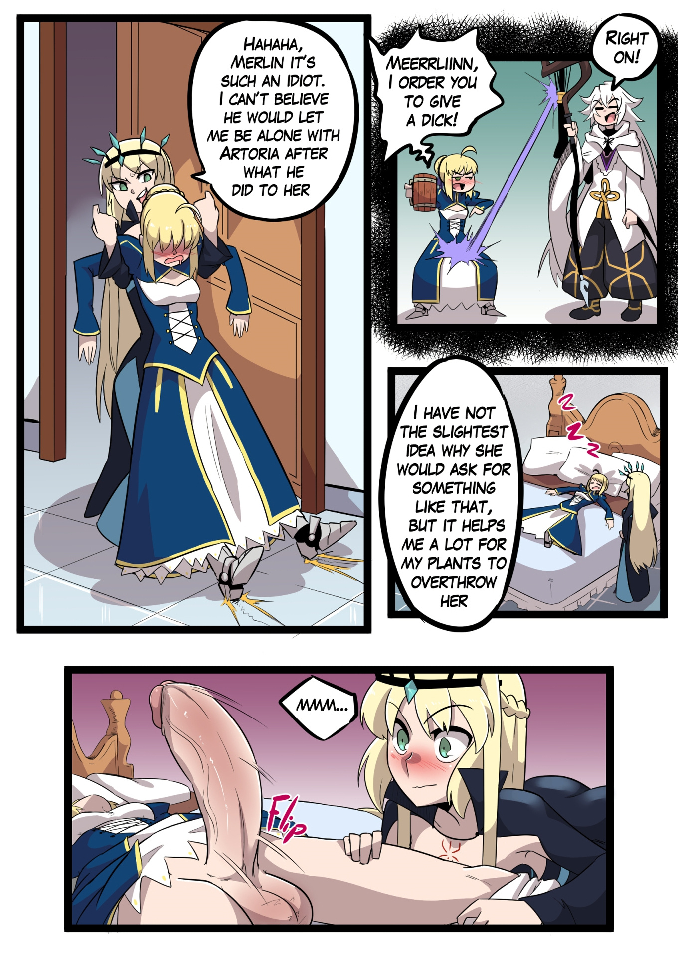 Comic Cover for Milking Artoria