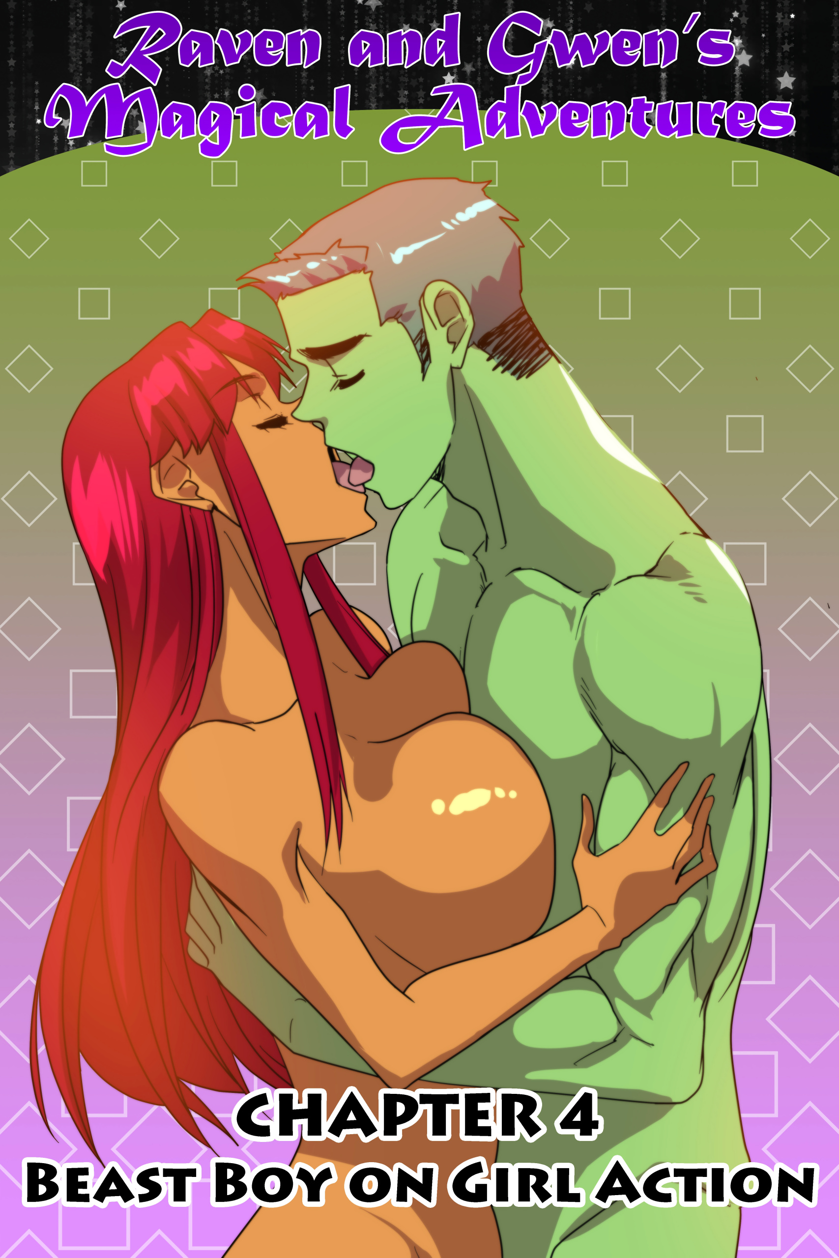 Comic Cover for Raven and Gwens Magical Adventures 4 - Beast Boy on Girl Action