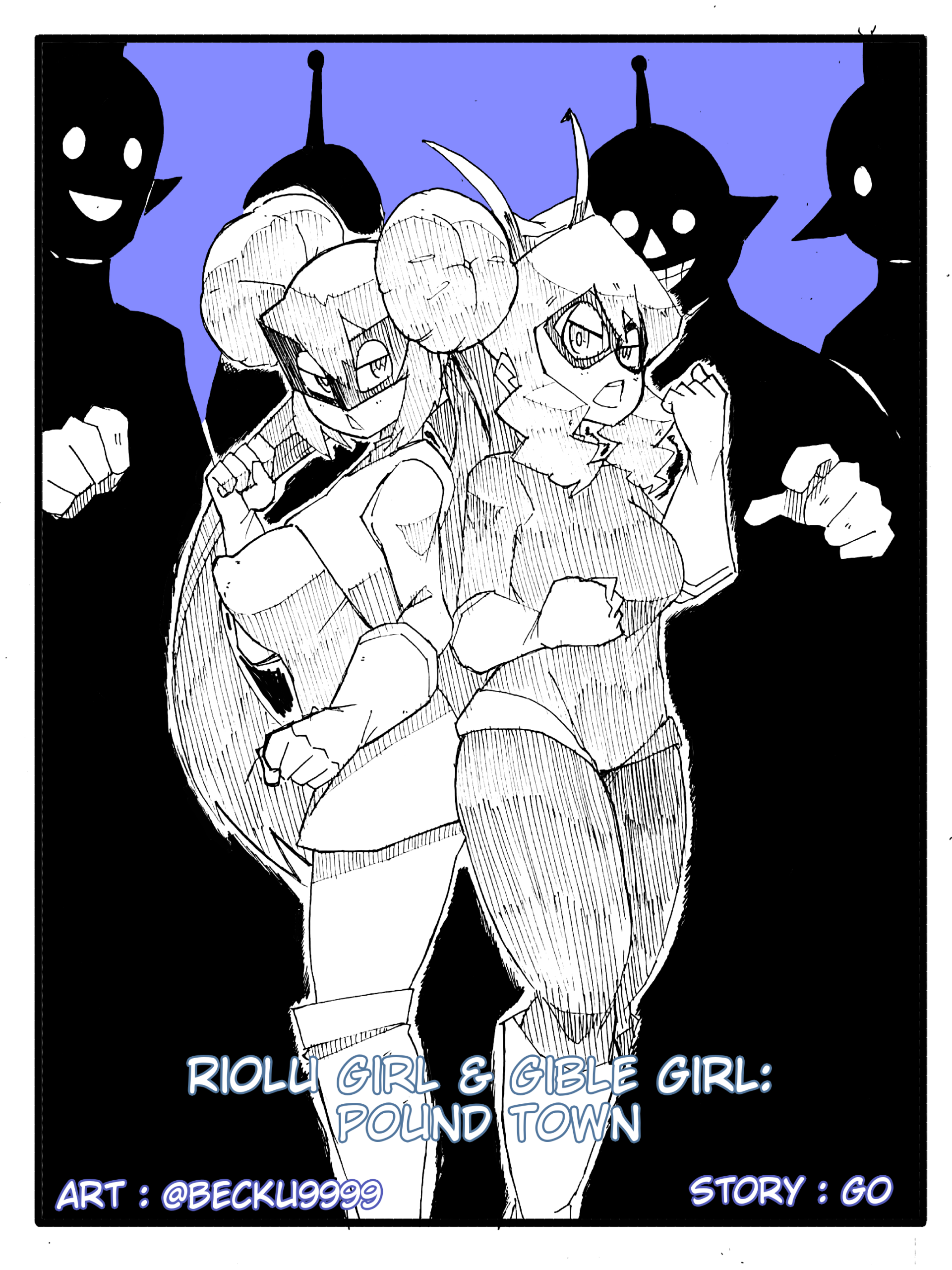 Comic Cover for Riolu Girl and Gible Girl: Pound Town