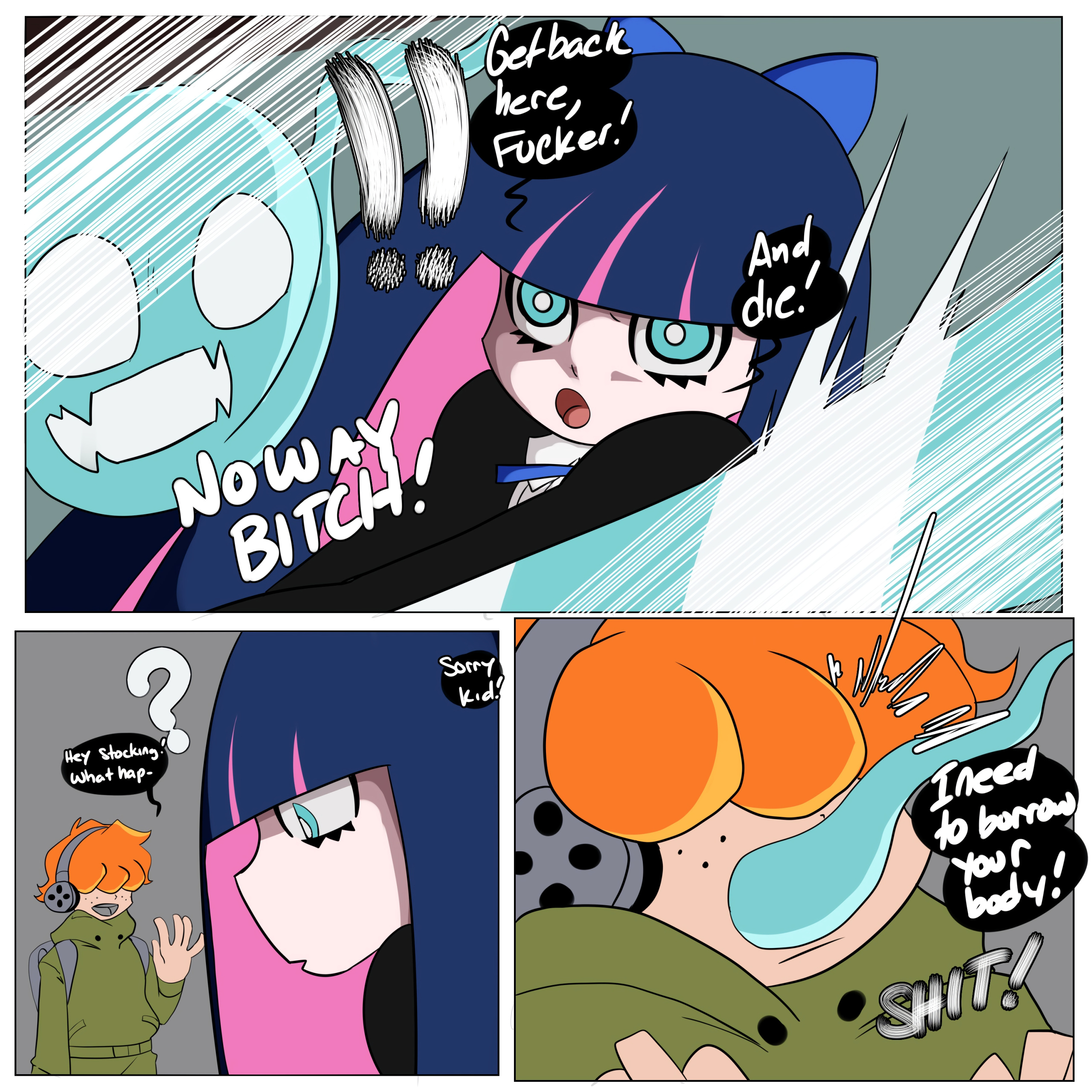 Comic Cover for Stocking and Ghost