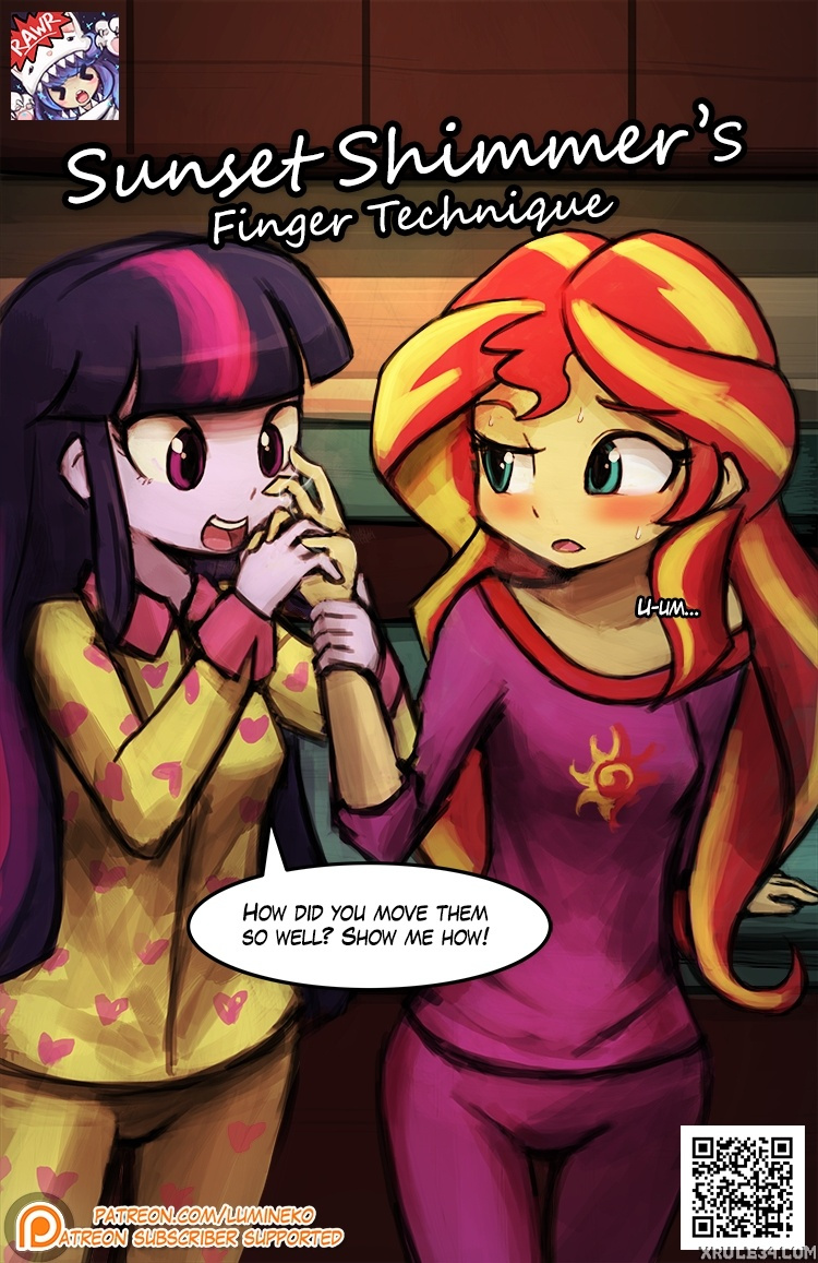 Comic Cover for Sunset Shimmers Finger Technique